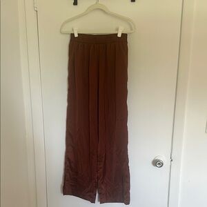 Elegant wine Wide-Leg Trousers